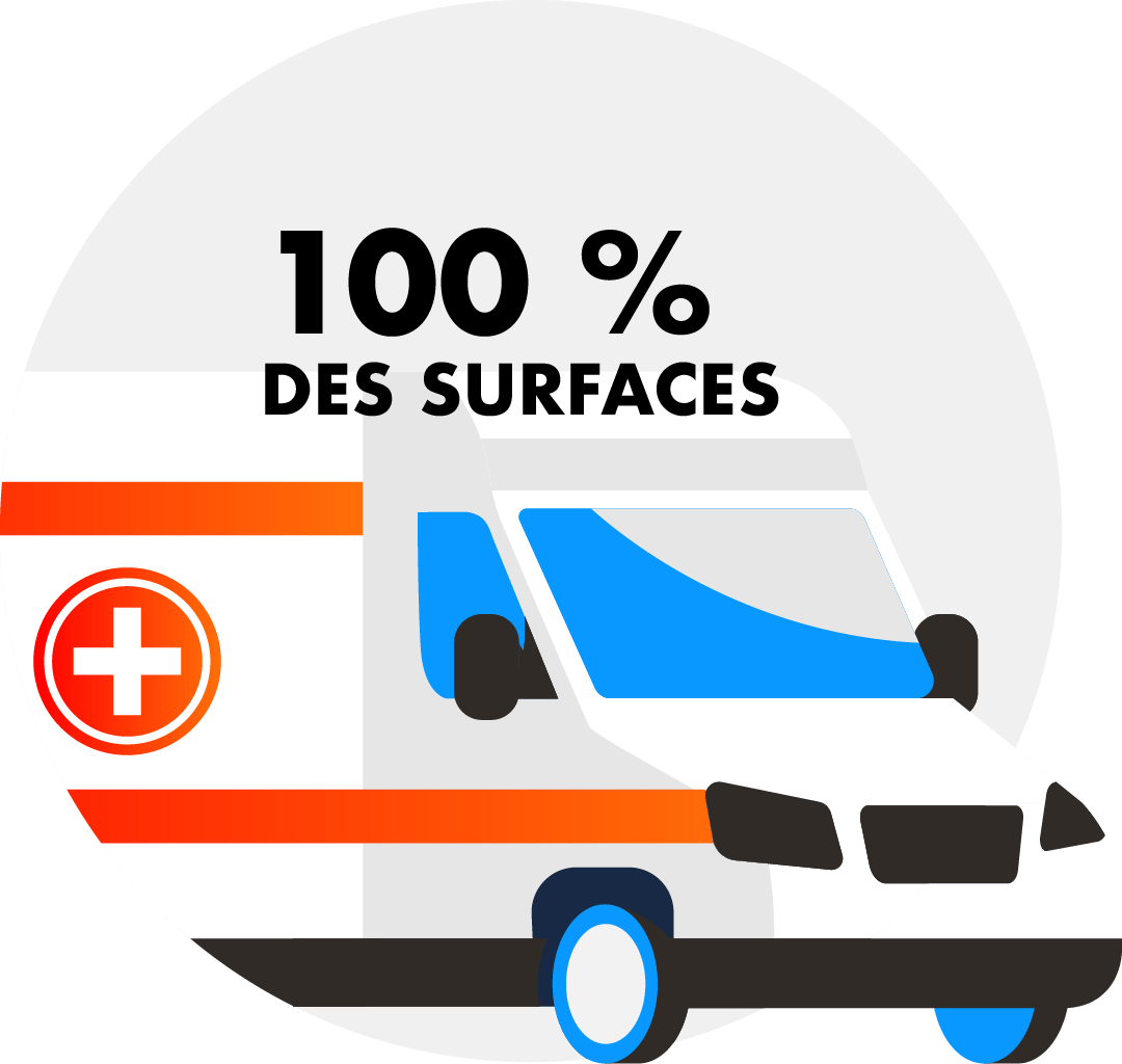 CodeNekt – 100% des surfaces décontaminées CodeNekt - 100% des surfaces décontaminées