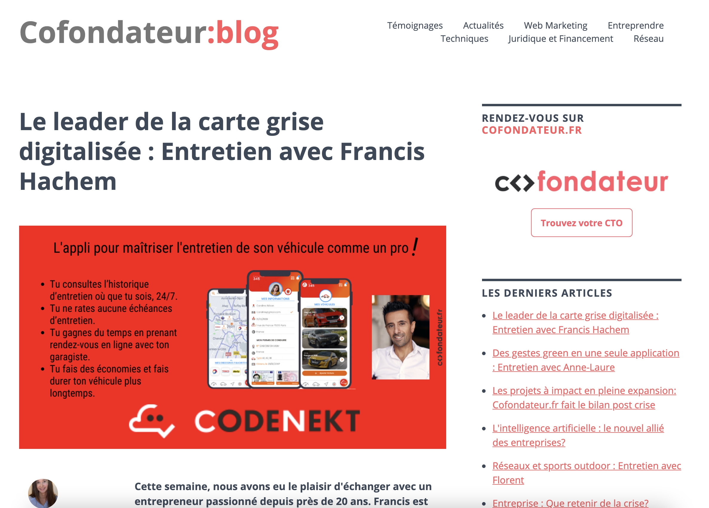Retour sur la création de la startup CodeNekt et la rencontre avec Jérôme le CTO !