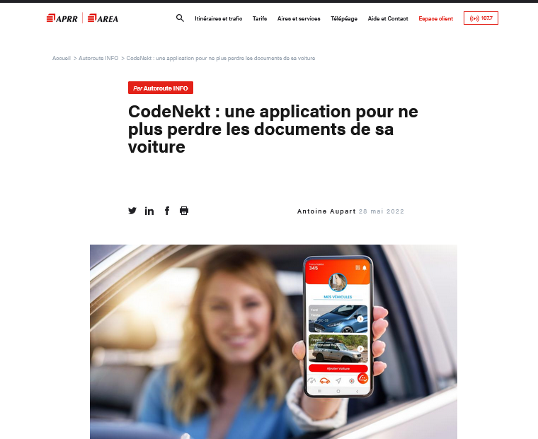 Codenekt Autoroute infos